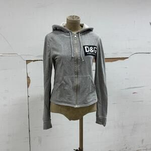 Vintage D&G Dolce & Gabbana Grey Zip-Up Hoodie